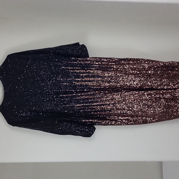 NWT Torrid Black and Gold Sequin Ombré Kimono Size Large - Picture 8 of 8